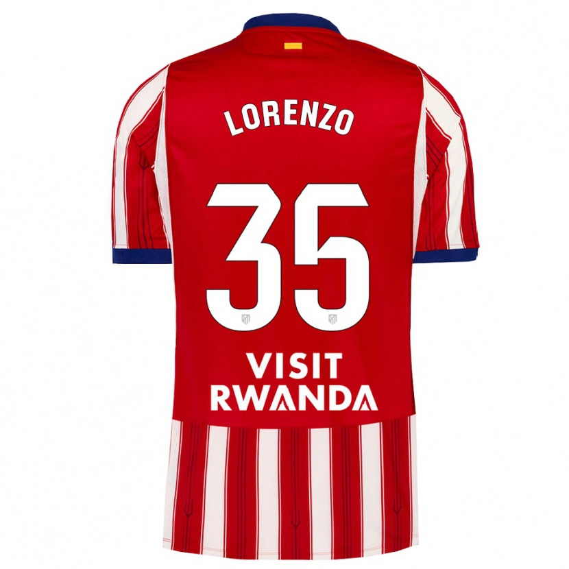 Danxen Mujer Camiseta Diego Lorenzo #35 Azul Real Rojo Blanco 1ª Equipación 2026/27 La Camisa