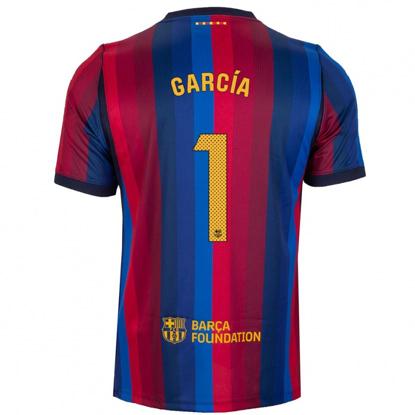 Danxen Mujer Camiseta Joan García #1 Azul Real Rojo Amarillo 1ª Equipación 2026/27 La Camisa