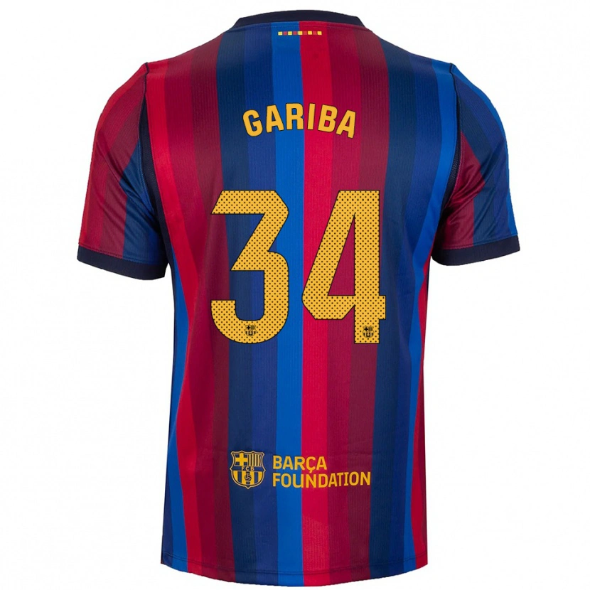 Danxen Mujer Camiseta Hafiz Gariba #34 Azul Real Rojo Amarillo 1ª Equipación 2026/27 La Camisa