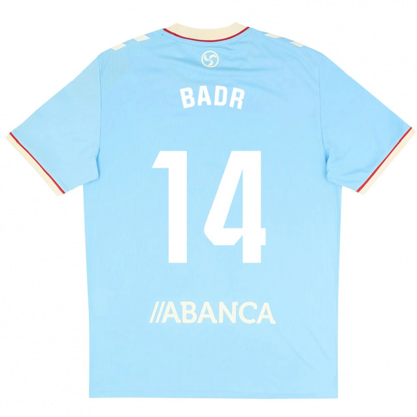 Danxen Mujer Camiseta Mahmoud Badr #14 Azul Cielo Blanco Rojo 1ª Equipación 2026/27 La Camisa