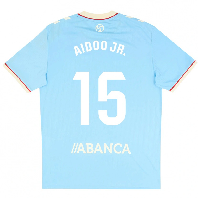 Danxen Mujer Camiseta Joseph Aidoo #15 Azul Cielo Blanco Rojo 1ª Equipación 2026/27 La Camisa
