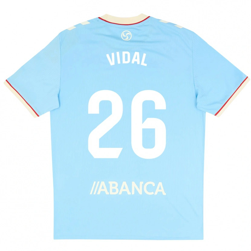 Danxen Mujer Camiseta Marc Vidal #26 Azul Cielo Blanco Rojo 1ª Equipación 2026/27 La Camisa