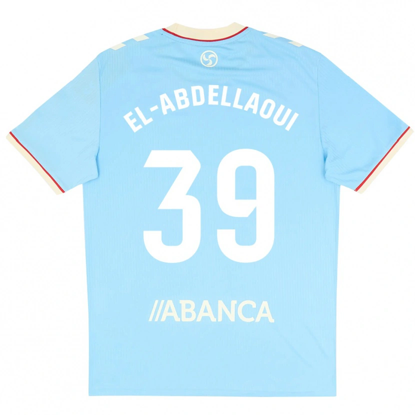 Danxen Mujer Camiseta Jones El-Abdellaoui #39 Azul Cielo Blanco Rojo 1ª Equipación 2026/27 La Camisa