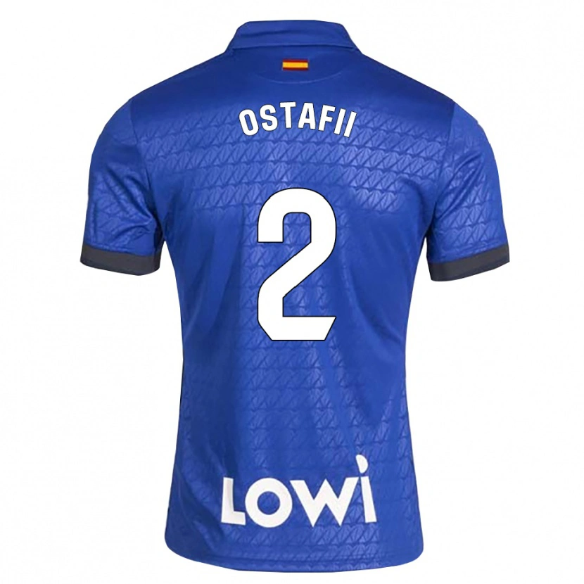 Danxen Mujer Camiseta David Ostafii #2 Azul Blanco Negro 1ª Equipación 2026/27 La Camisa
