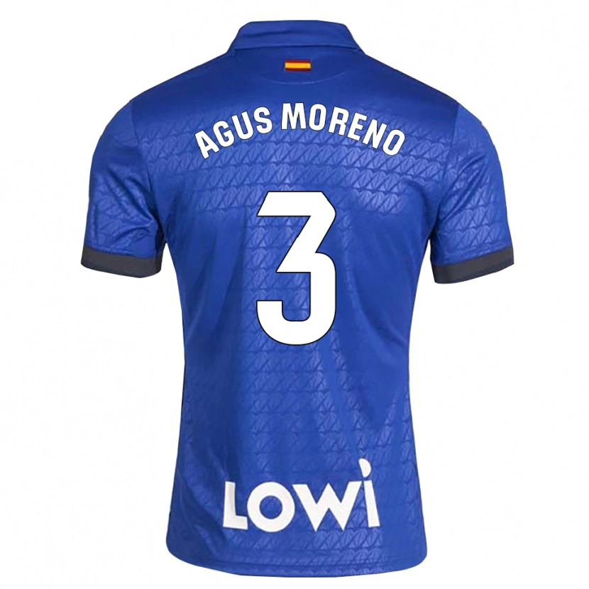 Danxen Mujer Camiseta Agus Moreno #3 Azul Blanco Negro 1ª Equipación 2026/27 La Camisa