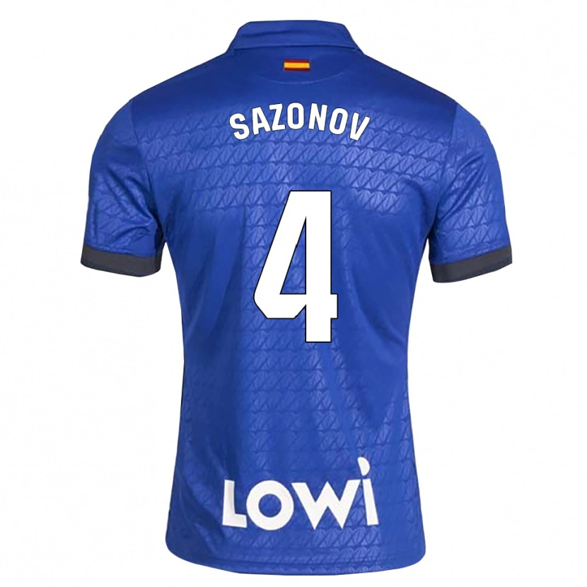 Danxen Mujer Camiseta Saba Sazonov #4 Azul Blanco Negro 1ª Equipación 2026/27 La Camisa