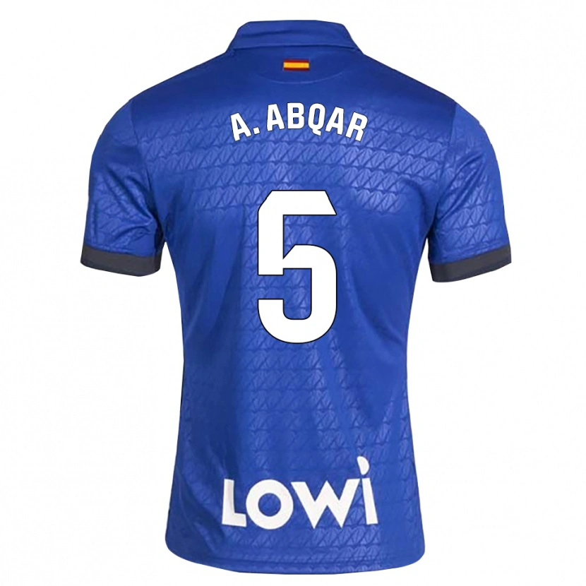 Danxen Mujer Camiseta Abdel Abqar #5 Azul Blanco Negro 1ª Equipación 2026/27 La Camisa