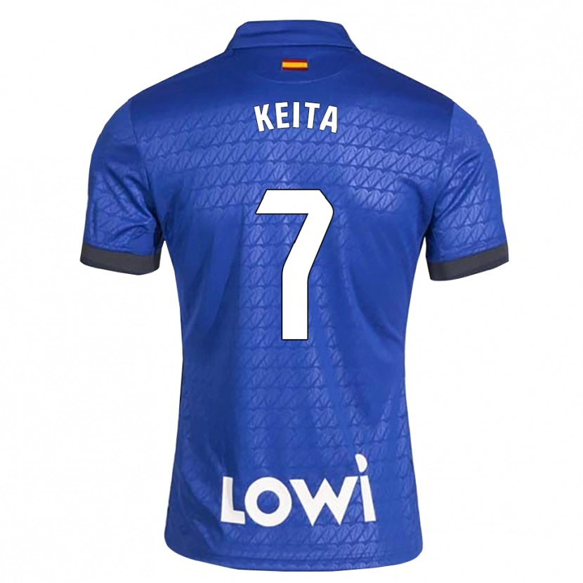 Danxen Mujer Camiseta Abdoulaye Keita #7 Azul Blanco Negro 1ª Equipación 2026/27 La Camisa