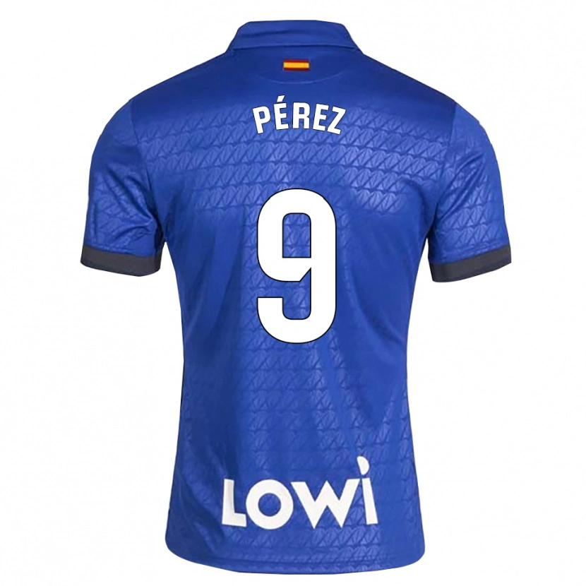 Danxen Mujer Camiseta Joselu Pérez #9 Azul Blanco Negro 1ª Equipación 2026/27 La Camisa