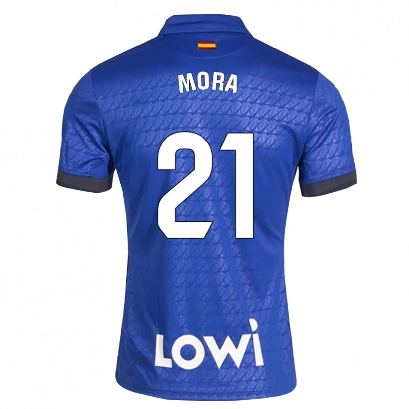 Danxen Mujer Camiseta Adrià Mora #21 Azul Blanco Negro 1ª Equipación 2026/27 La Camisa