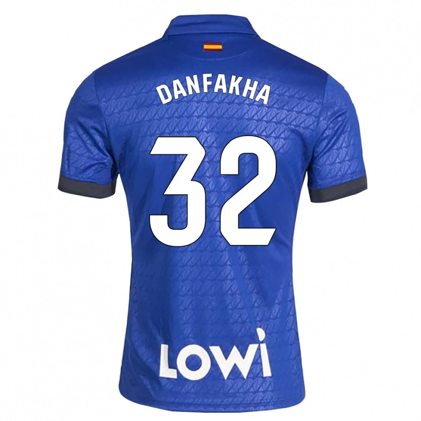 Danxen Mujer Camiseta Ibrahima Danfakha #32 Azul Blanco Negro 1ª Equipación 2026/27 La Camisa