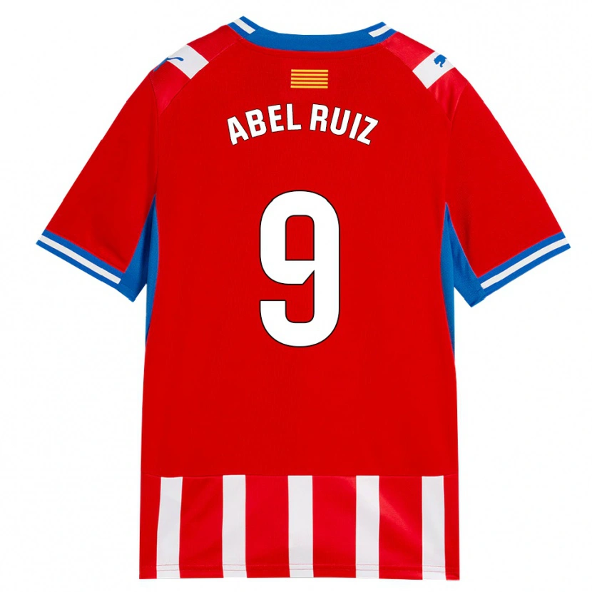 Danxen Mujer Camiseta Abel Ruiz #9 Rojo Blanco Azul Cielo 1ª Equipación 2026/27 La Camisa