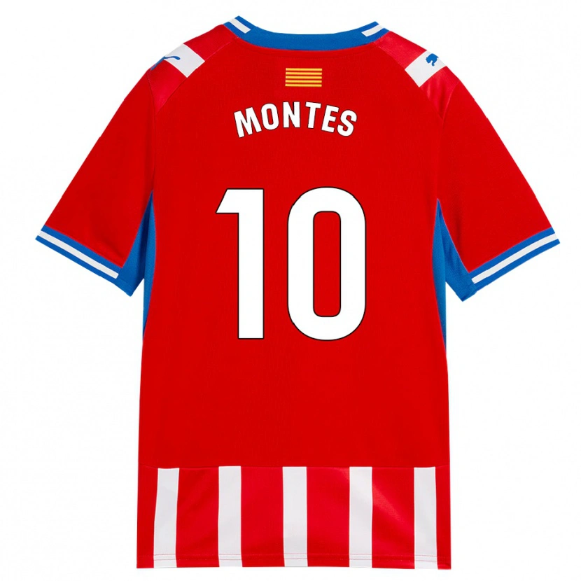 Danxen Mujer Camiseta Luis Montes #10 Rojo Blanco Azul Cielo 1ª Equipación 2026/27 La Camisa