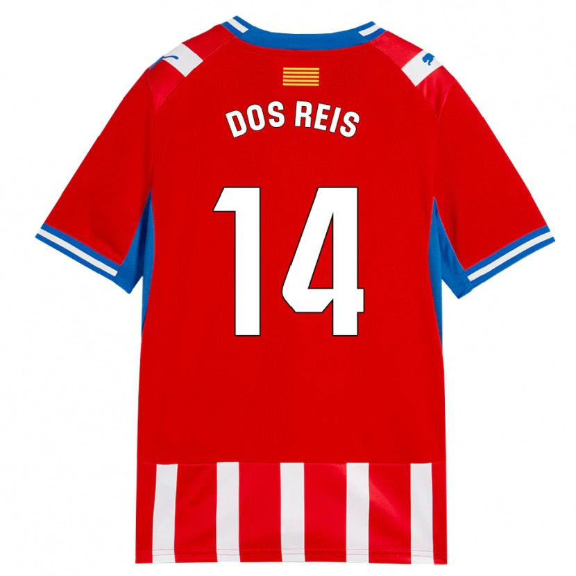 Danxen Mujer Camiseta Leo Dos Reis #14 Rojo Blanco Azul Cielo 1ª Equipación 2026/27 La Camisa