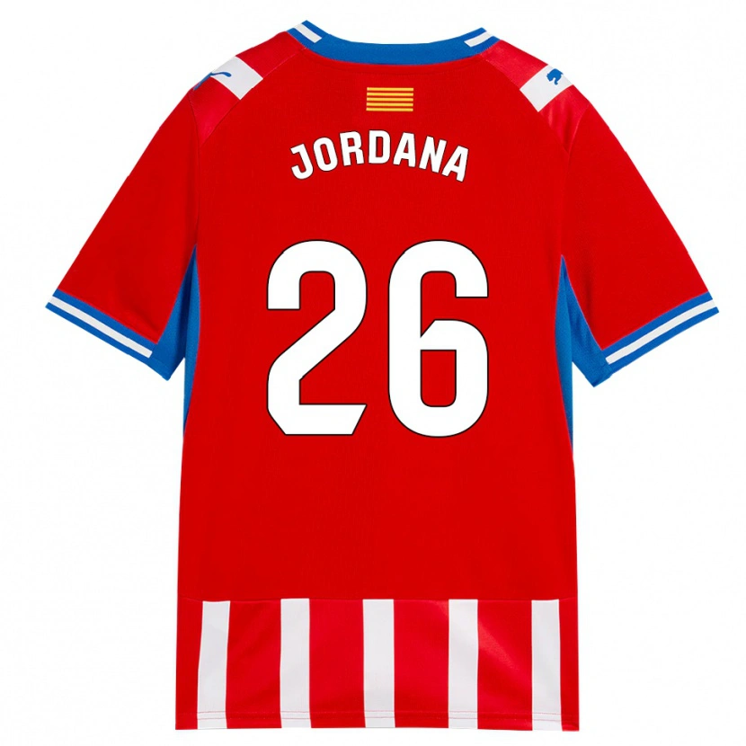 Danxen Mujer Camiseta Gibert Jordana #26 Rojo Blanco Azul Cielo 1ª Equipación 2026/27 La Camisa