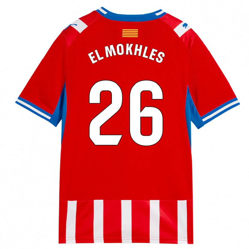 Danxen Mujer Camiseta Adam El Mokhles #26 Rojo Blanco Azul Cielo 1ª Equipación 2026/27 La Camisa