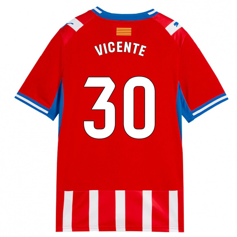 Danxen Mujer Camiseta Diego Vicente #30 Rojo Blanco Azul Cielo 1ª Equipación 2026/27 La Camisa