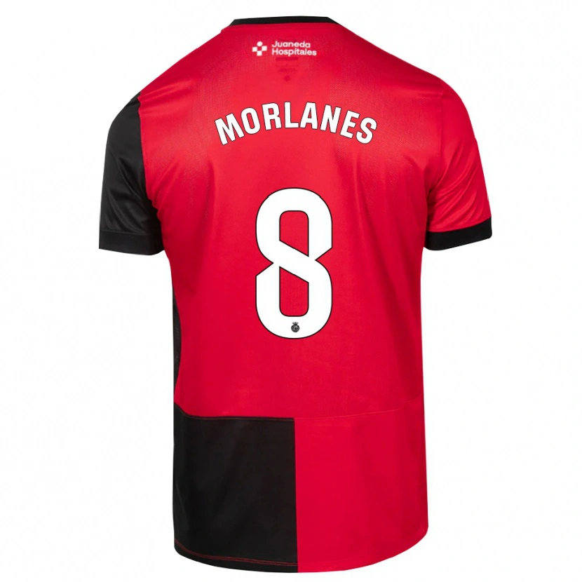 Danxen Mujer Camiseta Manu Morlanes #8 Negro Rojo Blanco 1ª Equipación 2026/27 La Camisa