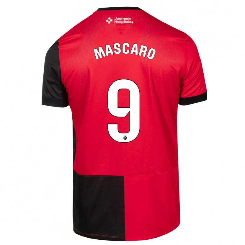 Danxen Mujer Camiseta Pau Mascaró #9 Negro Rojo Blanco 1ª Equipación 2026/27 La Camisa