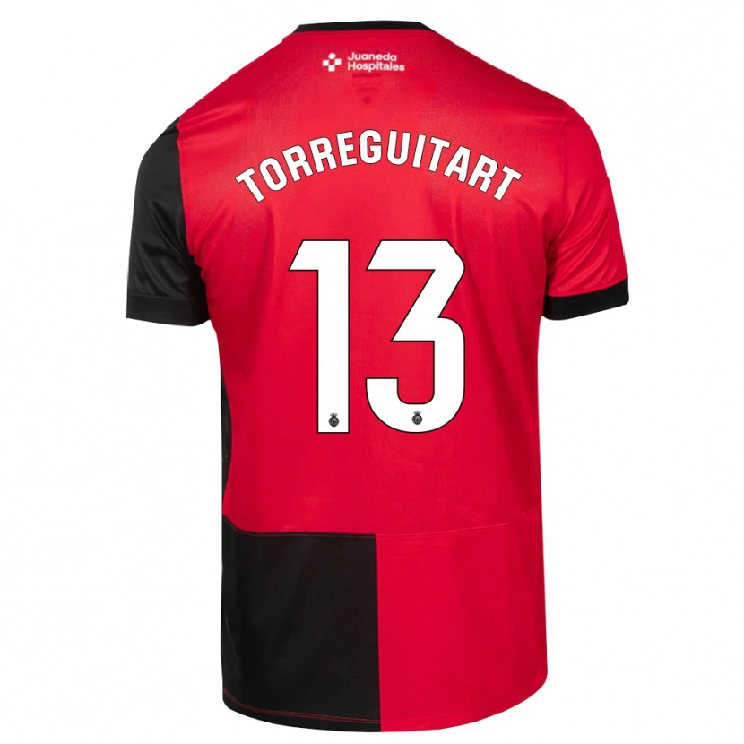Danxen Mujer Camiseta Nil Torreguitart #13 Negro Rojo Blanco 1ª Equipación 2026/27 La Camisa