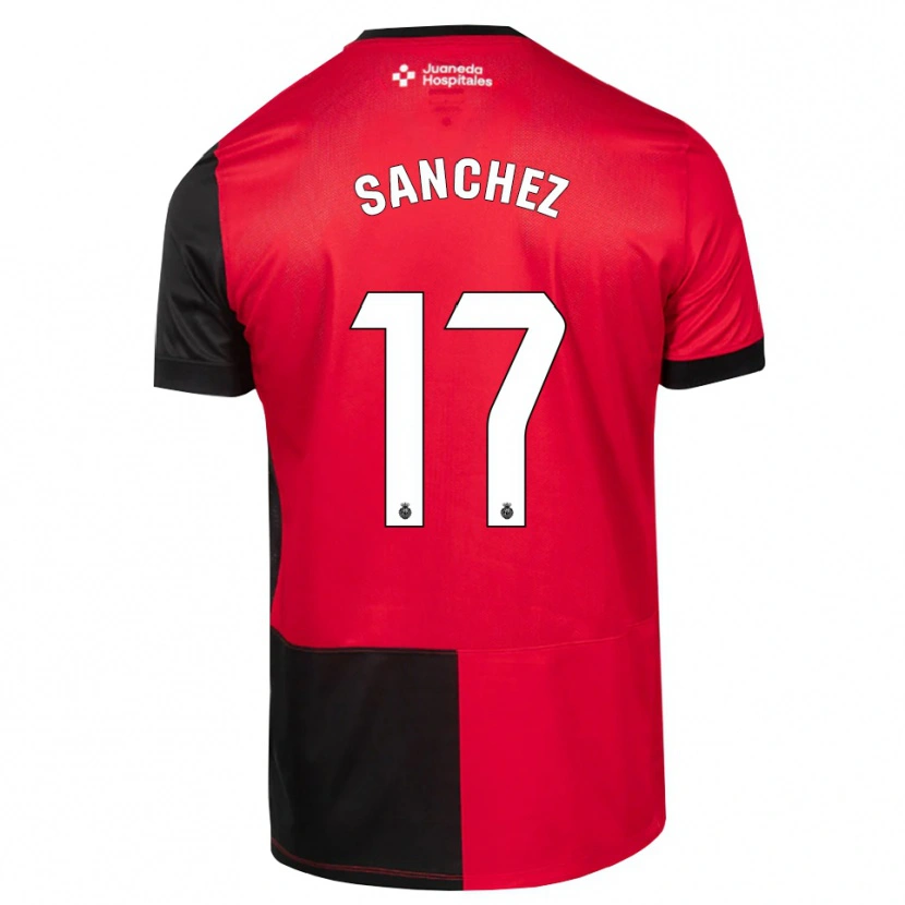Danxen Mujer Camiseta Avelino Sánchez #17 Negro Rojo Blanco 1ª Equipación 2026/27 La Camisa