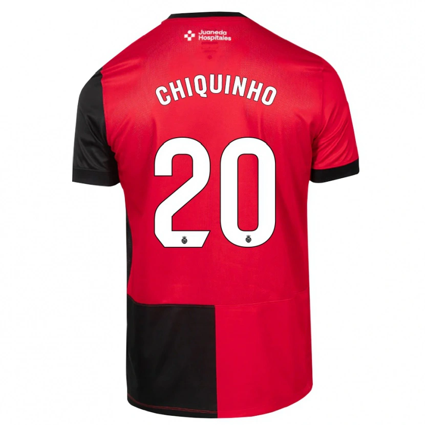 Danxen Mujer Camiseta Chiquinho #20 Negro Rojo Blanco 1ª Equipación 2026/27 La Camisa