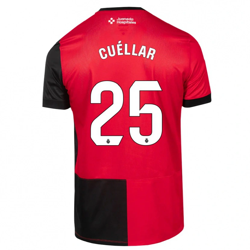 Danxen Mujer Camiseta Iván Cuéllar #25 Negro Rojo Blanco 1ª Equipación 2026/27 La Camisa