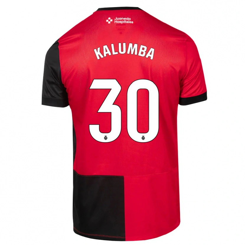 Danxen Mujer Camiseta Justin Kalumba #30 Negro Rojo Blanco 1ª Equipación 2026/27 La Camisa
