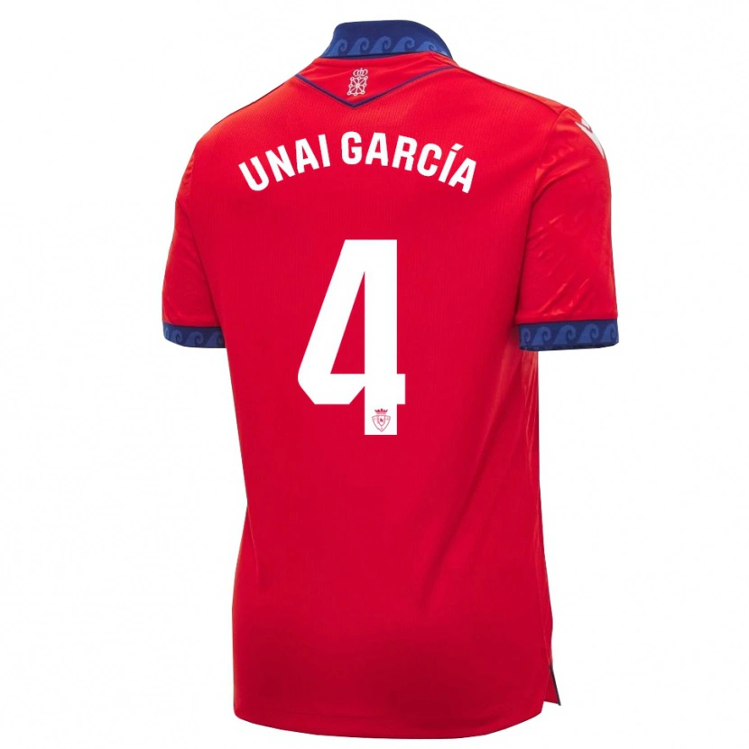 Danxen Mujer Camiseta Unai García #4 Rojo Azul Marino Blanco 1ª Equipación 2026/27 La Camisa