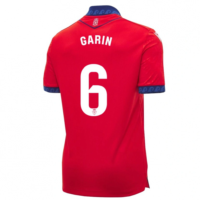 Danxen Mujer Camiseta Xabi Garin #6 Rojo Azul Marino Blanco 1ª Equipación 2026/27 La Camisa