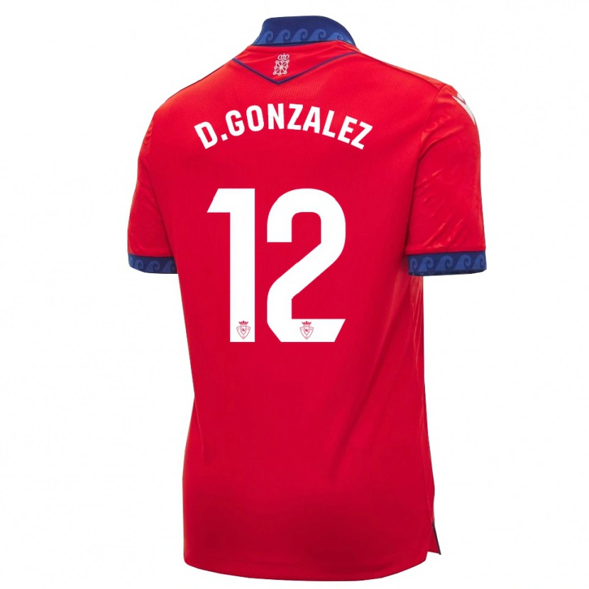 Danxen Mujer Camiseta Dani González #12 Rojo Azul Marino Blanco 1ª Equipación 2026/27 La Camisa
