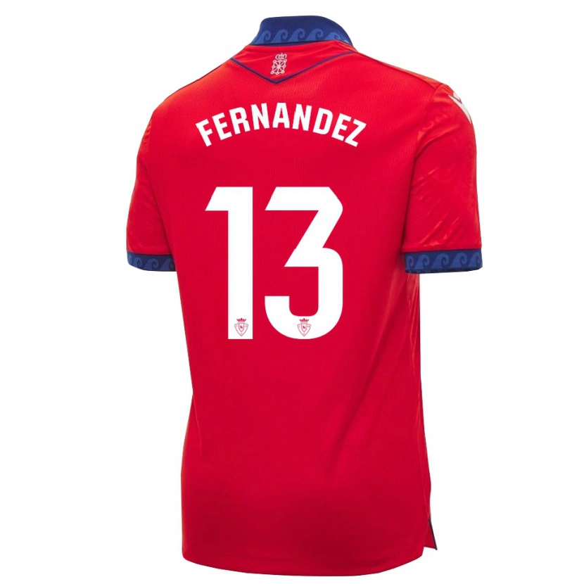 Danxen Mujer Camiseta Aitor Fernández #13 Rojo Azul Marino Blanco 1ª Equipación 2026/27 La Camisa