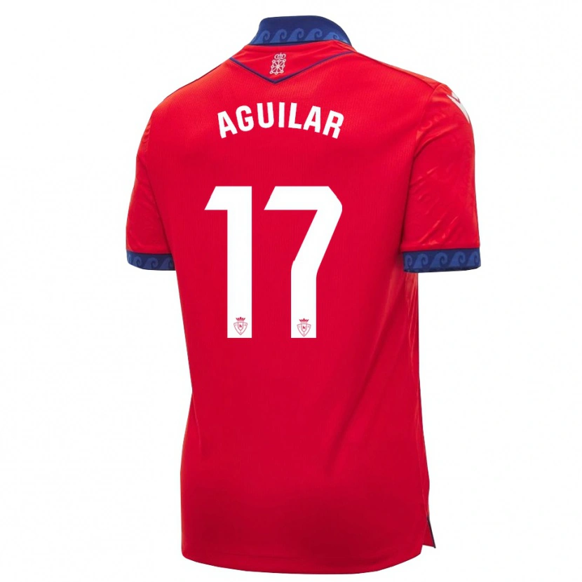 Danxen Mujer Camiseta Eneko Aguilar #17 Rojo Azul Marino Blanco 1ª Equipación 2026/27 La Camisa