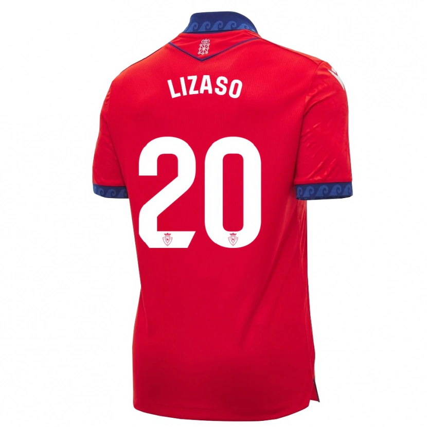 Danxen Mujer Camiseta Iker Lizaso #20 Rojo Azul Marino Blanco 1ª Equipación 2026/27 La Camisa