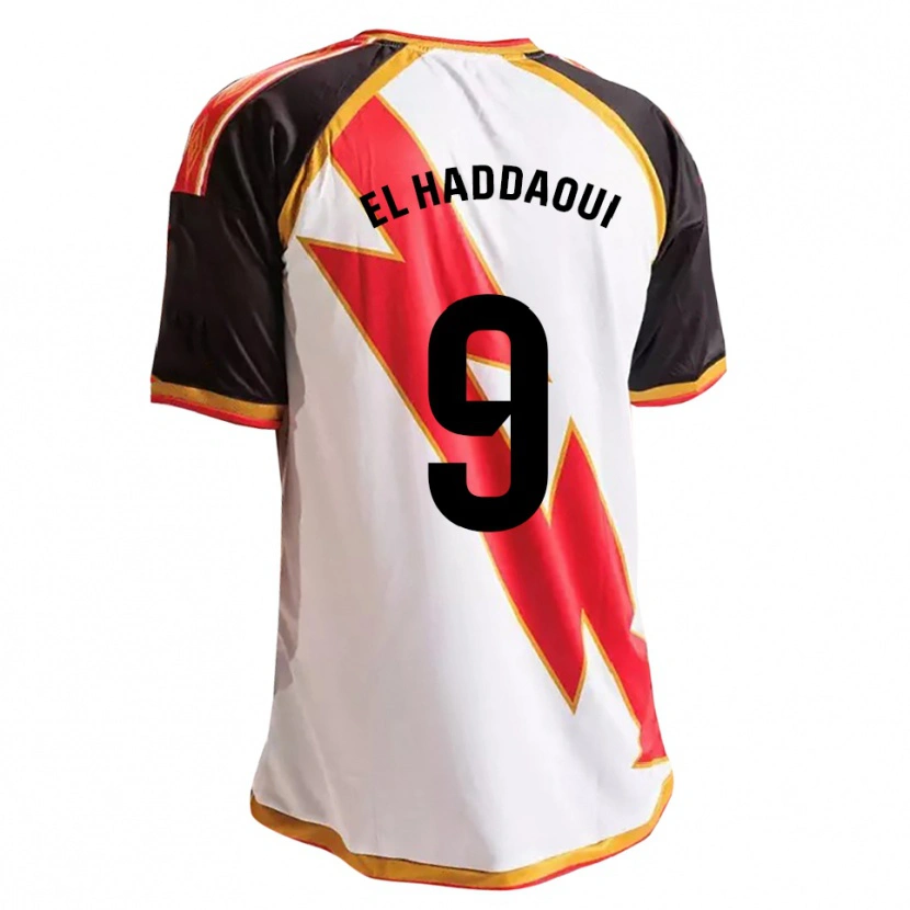 Danxen Mujer Camiseta Hamza El Haddaoui #9 Negro Rojo Blanco Oro 1ª Equipación 2026/27 La Camisa