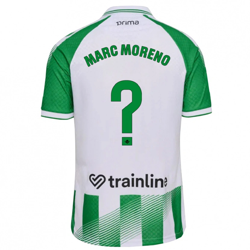 Danxen Mujer Camiseta Marc Moreno #0 Verde Claro Negro Blanco 1ª Equipación 2026/27 La Camisa