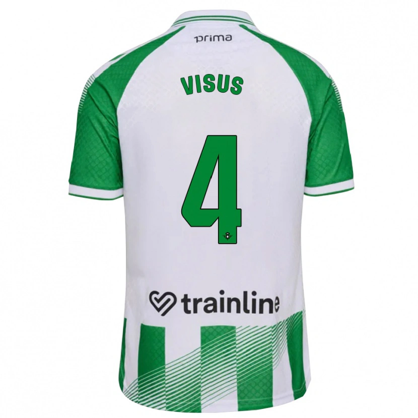Danxen Mujer Camiseta Ricardo Visus #4 Verde Claro Negro Blanco 1ª Equipación 2026/27 La Camisa