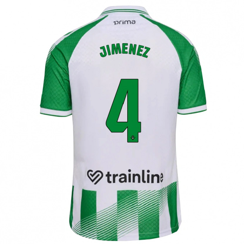 Danxen Mujer Camiseta María Jiménez Gutiérrez #4 Verde Claro Negro Blanco 1ª Equipación 2026/27 La Camisa