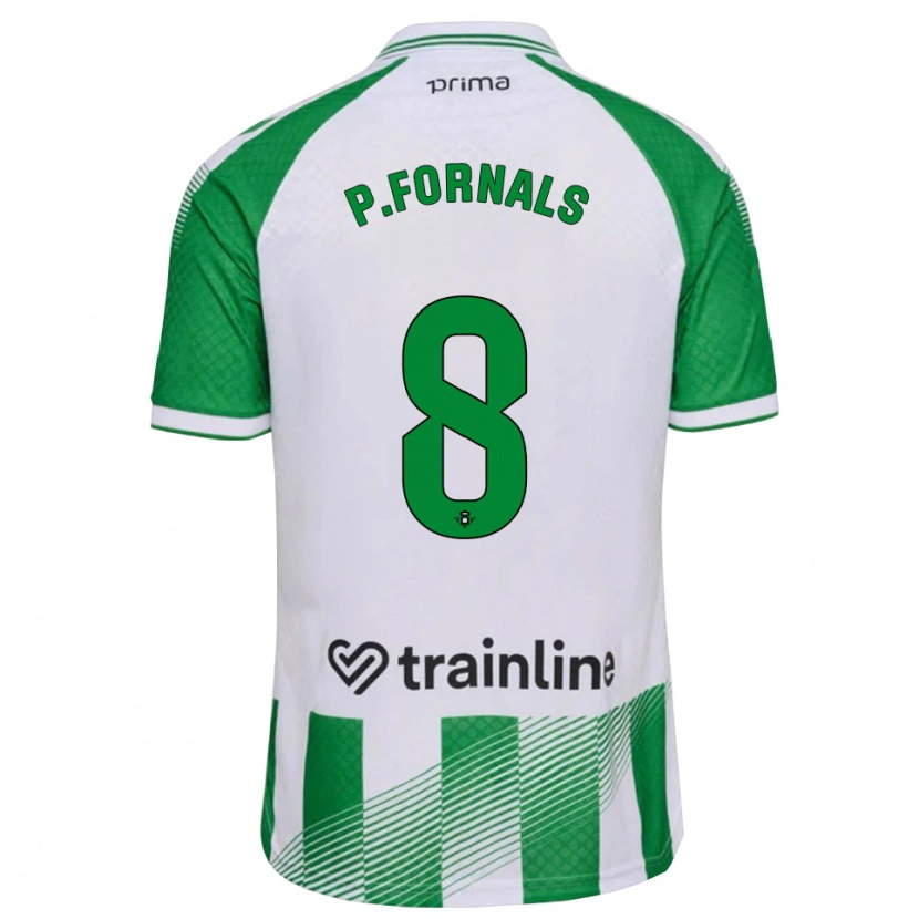 Danxen Mujer Camiseta Pablo Fornals #8 Verde Claro Negro Blanco 1ª Equipación 2026/27 La Camisa