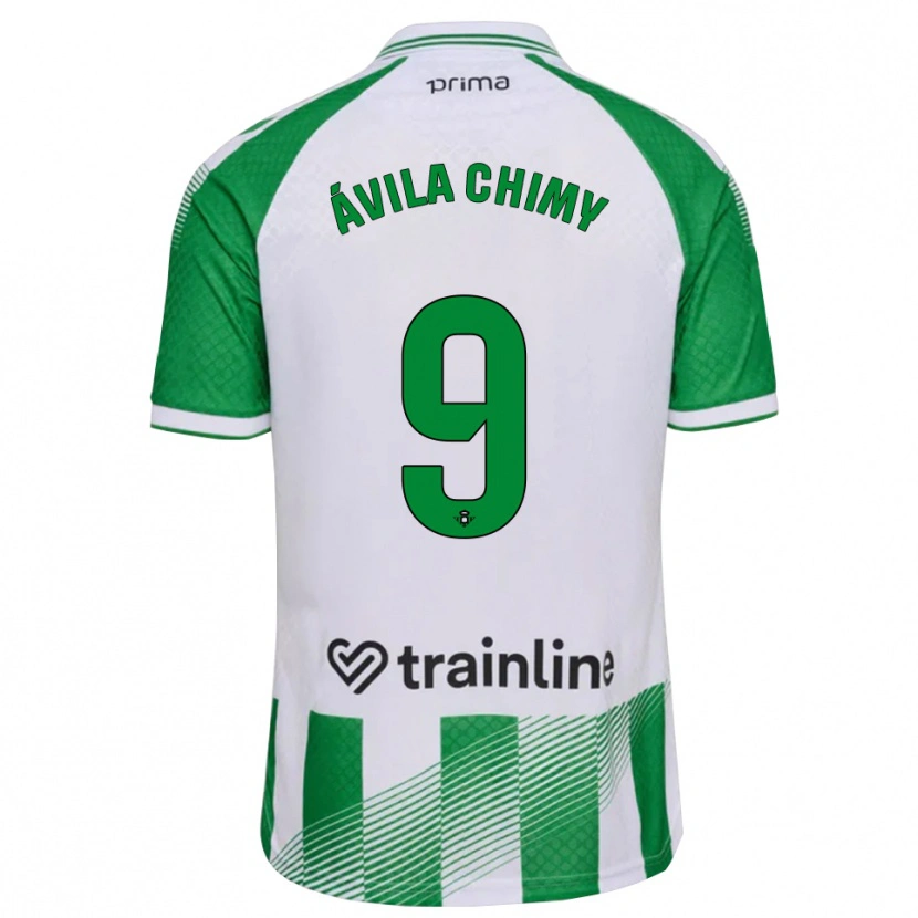 Danxen Mujer Camiseta Chimy Ávila #9 Verde Claro Negro Blanco 1ª Equipación 2026/27 La Camisa