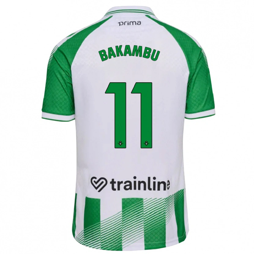 Danxen Mujer Camiseta Cedric Bakambu #11 Verde Claro Negro Blanco 1ª Equipación 2026/27 La Camisa
