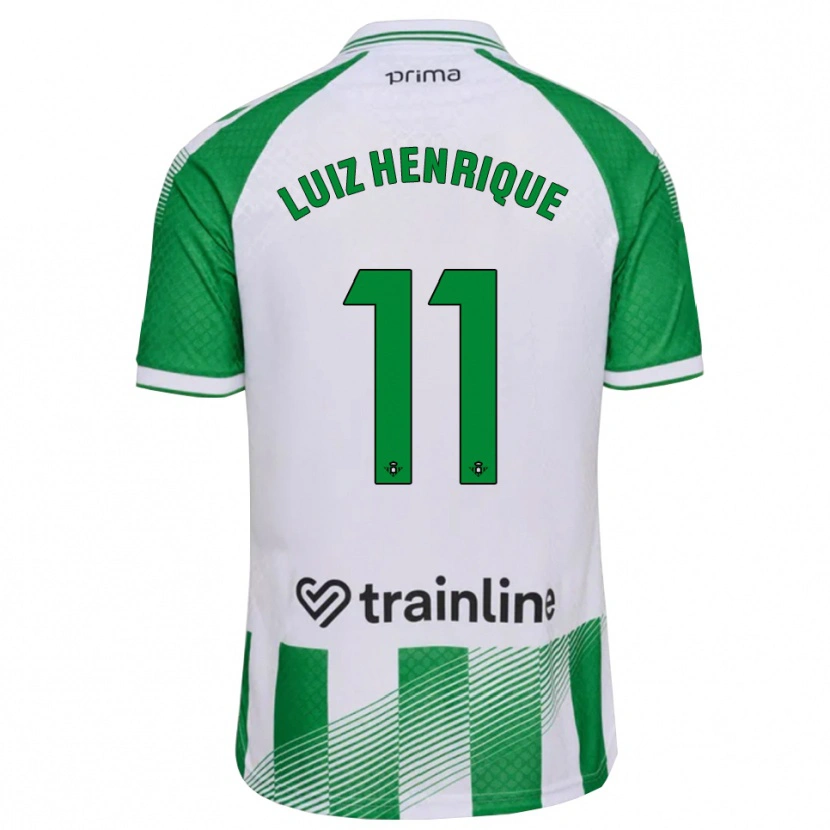 Danxen Mujer Camiseta Luiz Henrique #11 Verde Claro Negro Blanco 1ª Equipación 2026/27 La Camisa