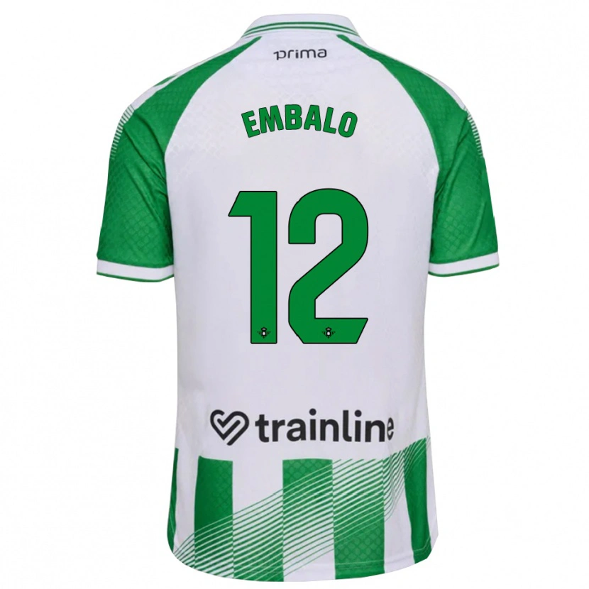Danxen Mujer Camiseta Fabián Embalo #12 Verde Claro Negro Blanco 1ª Equipación 2026/27 La Camisa