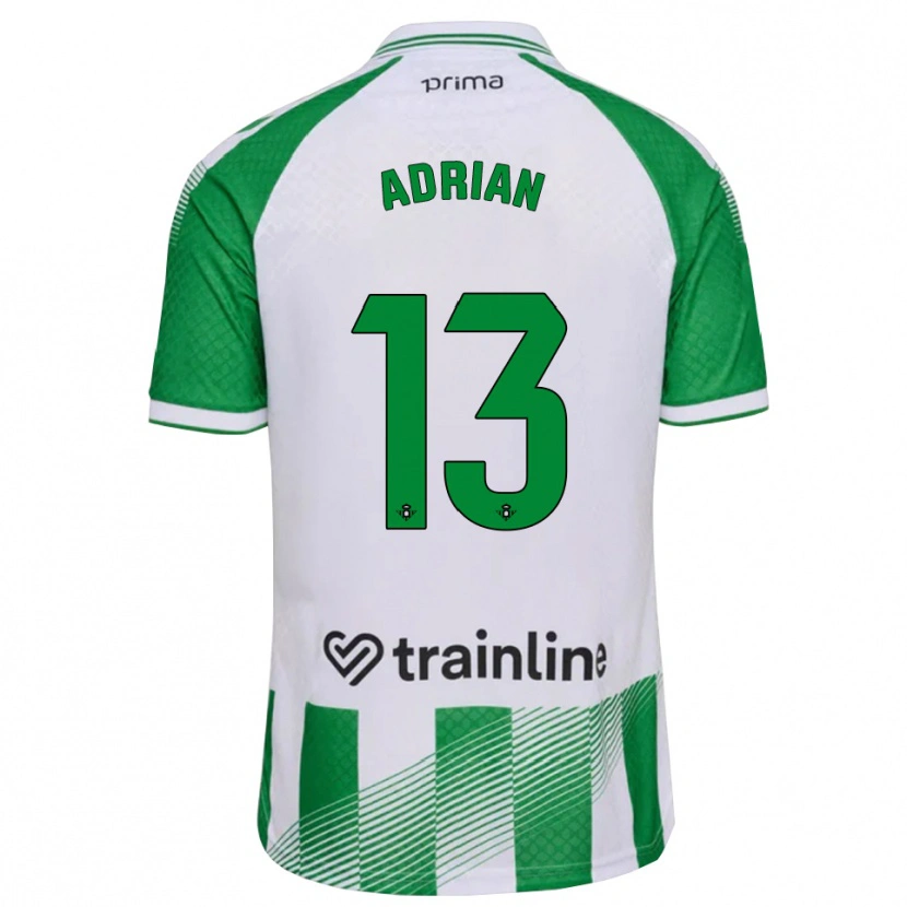 Danxen Mujer Camiseta Adrian #13 Verde Claro Negro Blanco 1ª Equipación 2026/27 La Camisa