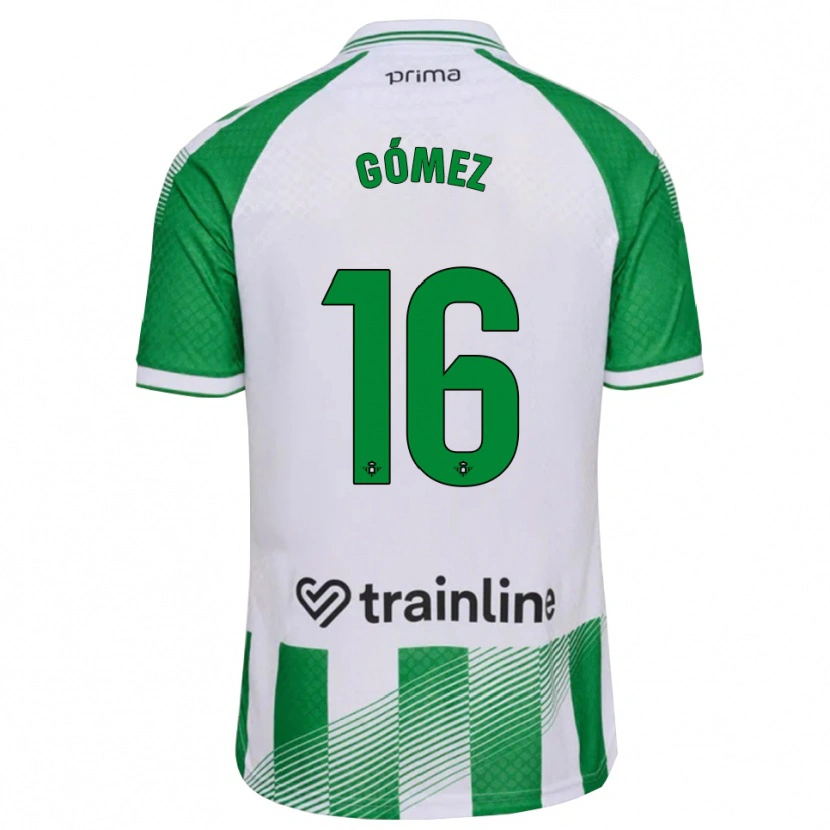 Danxen Mujer Camiseta Valentín Gómez #16 Verde Claro Negro Blanco 1ª Equipación 2026/27 La Camisa