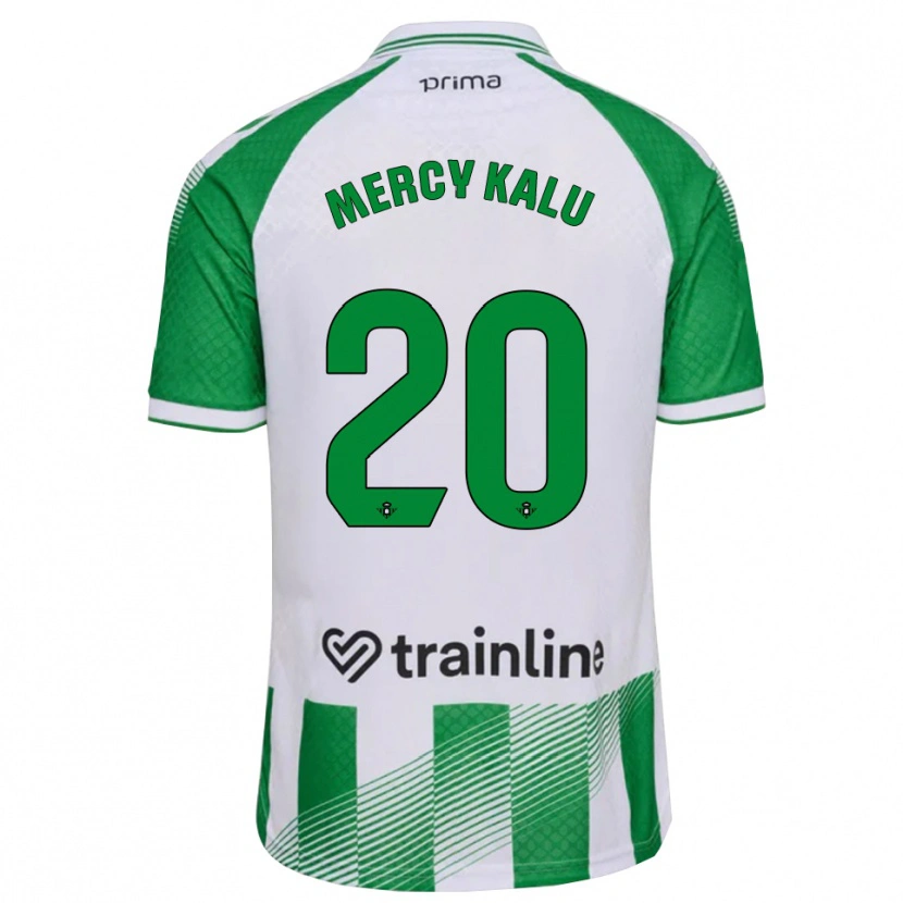Danxen Mujer Camiseta Chinyere Mercy Kalu #20 Verde Claro Negro Blanco 1ª Equipación 2026/27 La Camisa