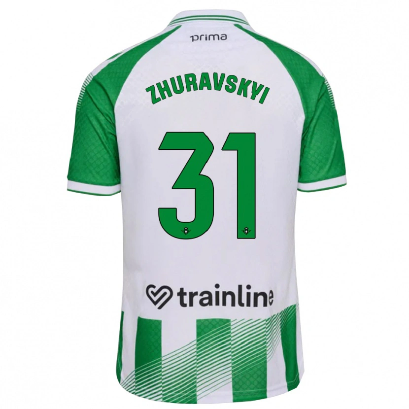 Danxen Mujer Camiseta Yan Zhuravskyi #31 Verde Claro Negro Blanco 1ª Equipación 2026/27 La Camisa