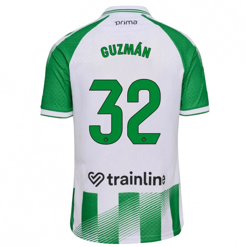 Danxen Mujer Camiseta Rafael Guzmán #32 Verde Claro Negro Blanco 1ª Equipación 2026/27 La Camisa