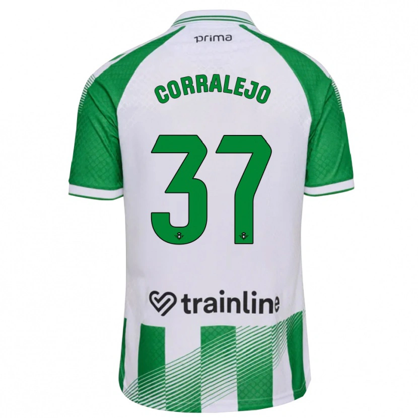 Danxen Mujer Camiseta Iván Corralejo #37 Verde Claro Negro Blanco 1ª Equipación 2026/27 La Camisa