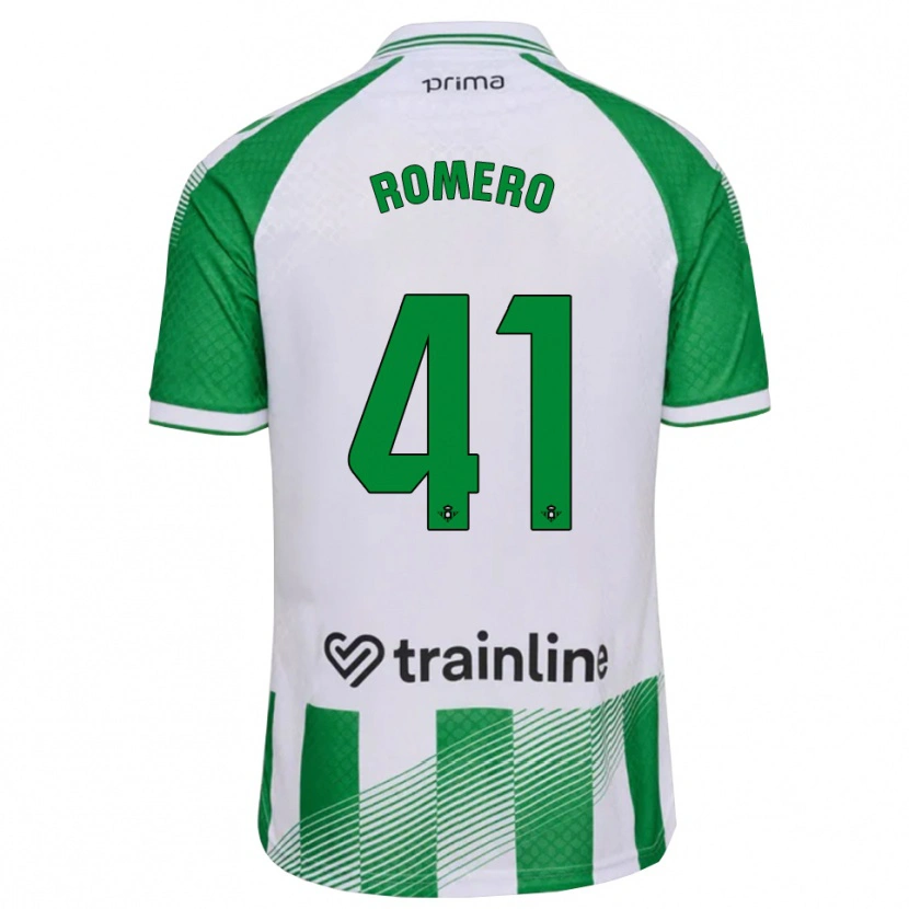 Danxen Mujer Camiseta José Romero #41 Verde Claro Negro Blanco 1ª Equipación 2026/27 La Camisa
